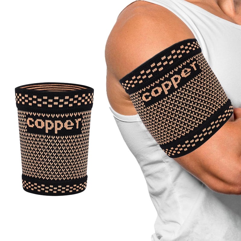 CUAPVPA Bicep Compression Sleeve 1 Pair,Upper Arm Compression Sleeve,Bicep Tendonitis Brace Triceps Brace for Pain Relief,Arm Support fit for Men Women - Image 1